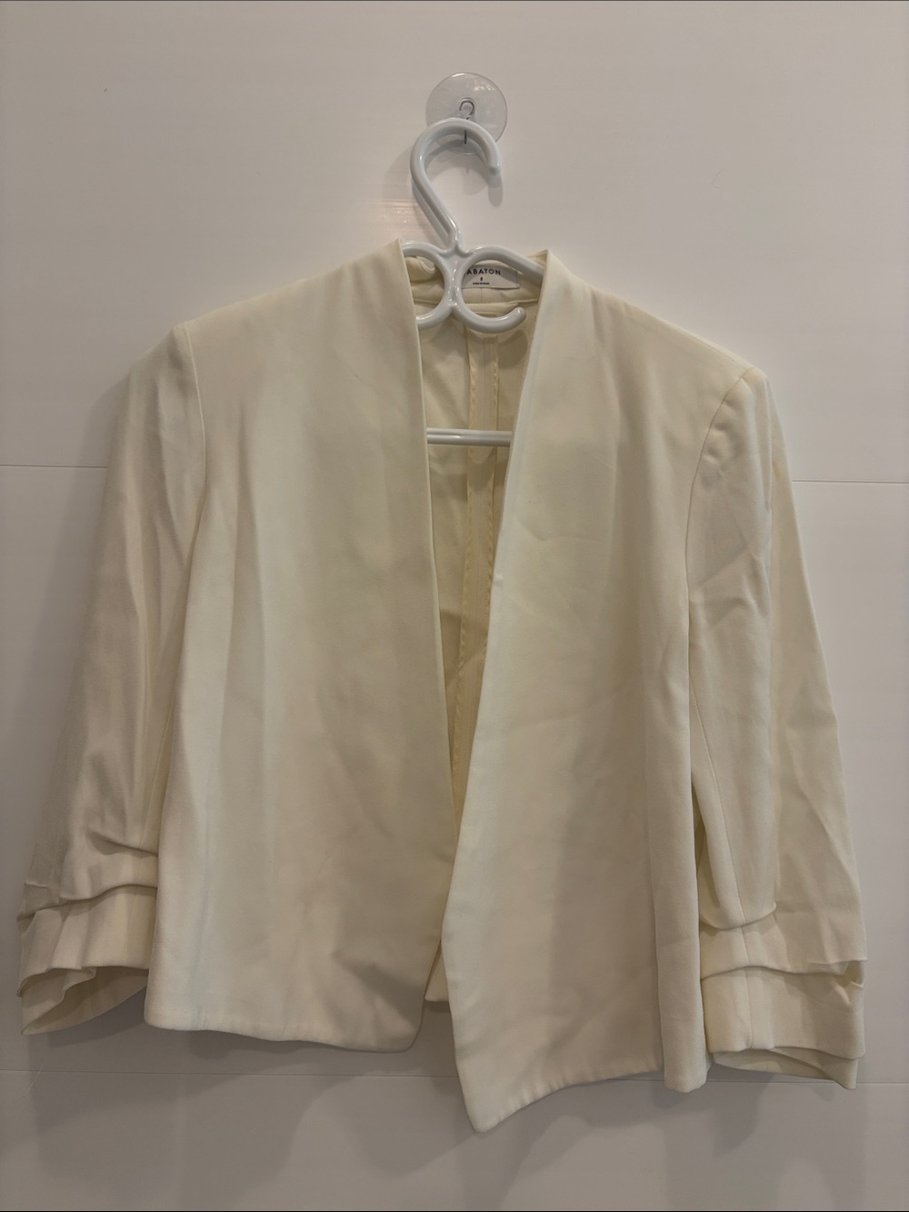 Babaton Cream Open-Front Blazer, Cropped Fit